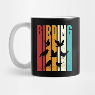 Vintage Birding For Birders With Birds Retro Mug